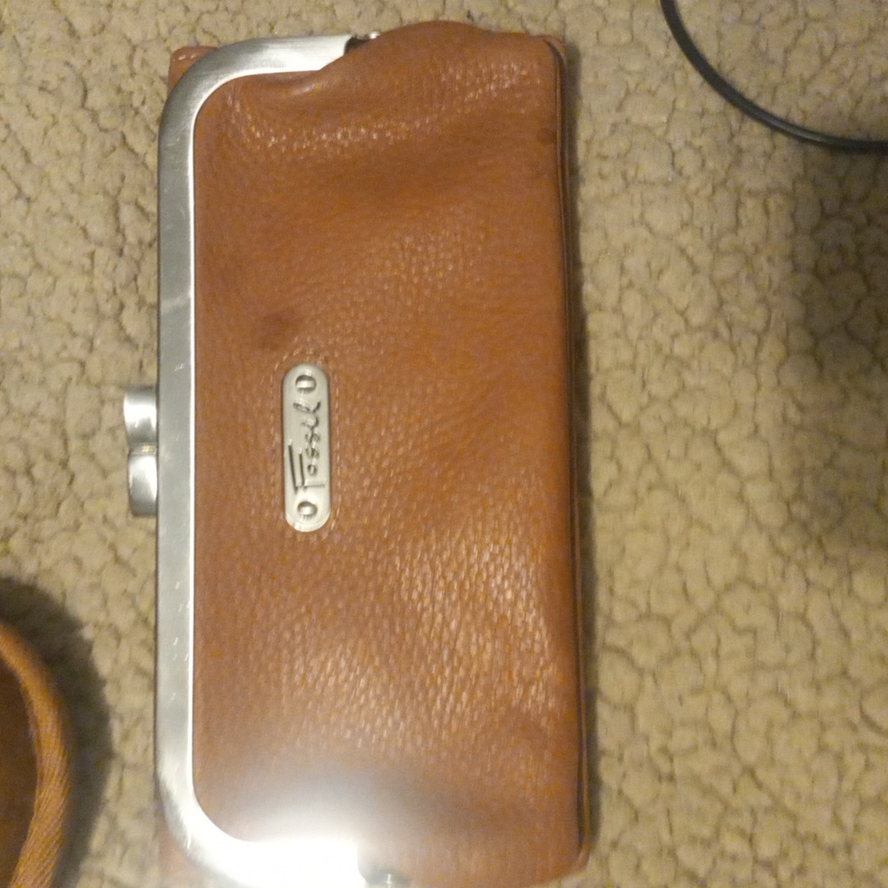 Brand new never used real leather Fossil wallet